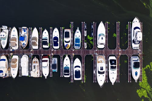 有关水上技能, 码头, 空中拍摄的免费素材图片