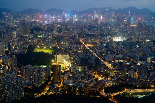 有关城市, 夜间, 市中心的免费素材图片