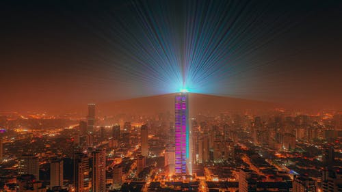 有关城市, 城市的灯光, 塔的免费素材图片