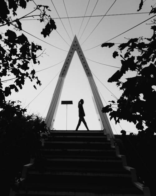 有关三角形的, 剪影, 垂直拍摄的免费素材图片