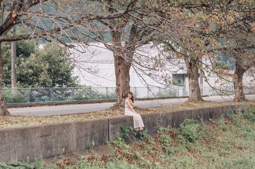 有关autum, 坐, 女性的免费素材图片