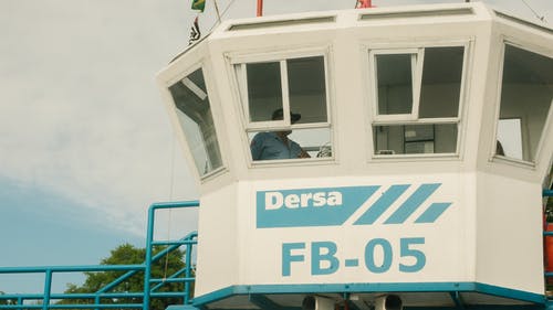 男子站在白色和蓝色的天空下的德莎fb 05警卫室 · 免费素材图片