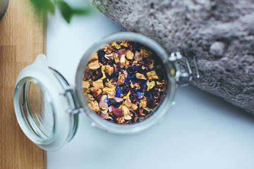 有关Flatlay, 俯视图, 散叶茶的免费素材图片
