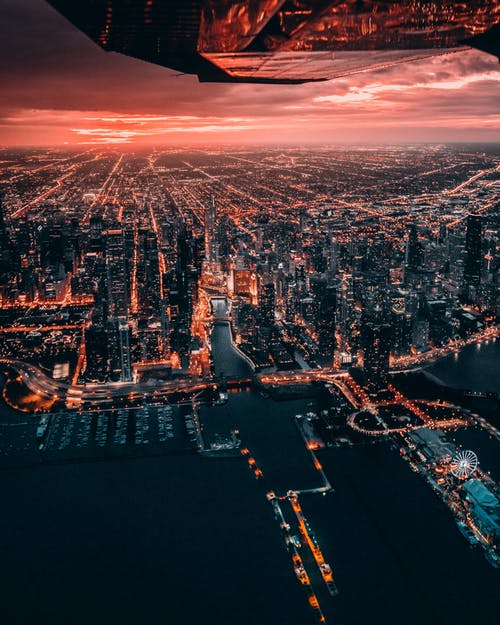 夜间城市天际线 · 免费素材图片