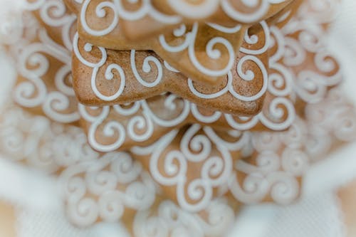 薄脆饼干宏观与奶油的摄影 · 免费素材图片