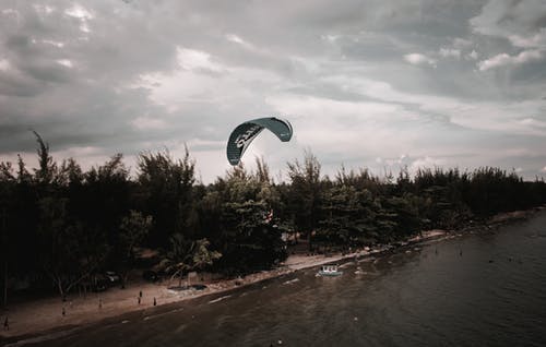 鸟瞰降落伞 · 免费素材图片