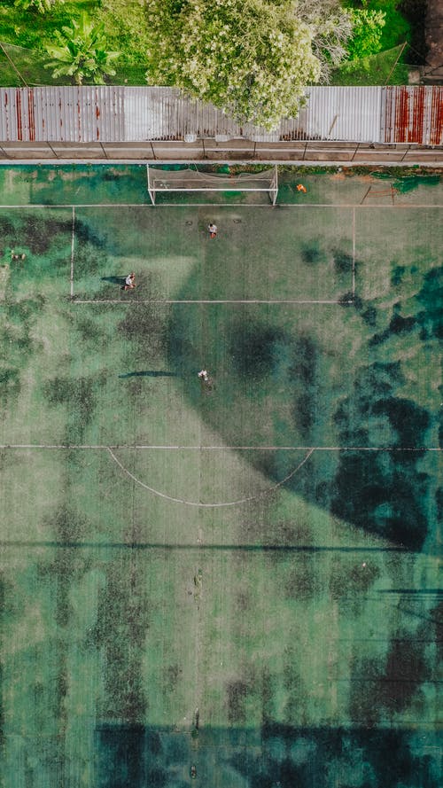 空中射击的绿色领域 · 免费素材图片
