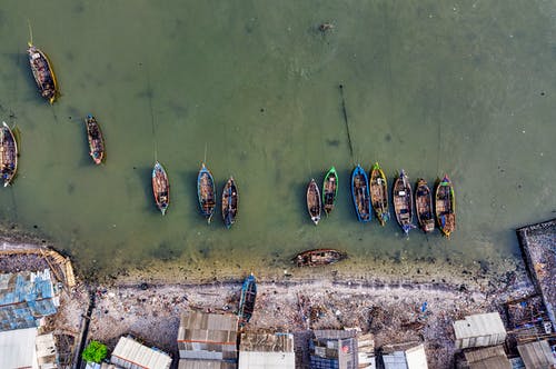 船在海上的鸟瞰图 · 免费素材图片