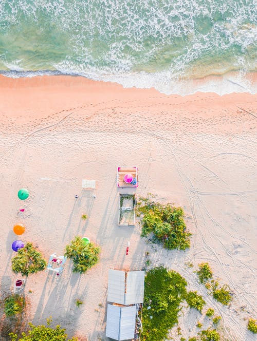 海滩鸟瞰图 · 免费素材图片