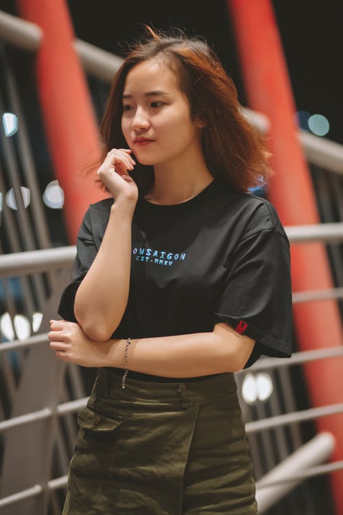 有关垂直拍摄, 年轻, 手放在脸上的免费素材图片