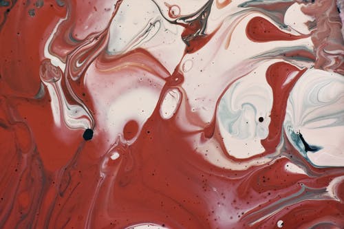 红色和白色抽象绘画 · 免费素材图片