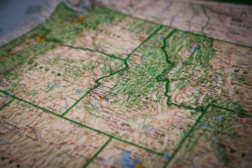 爱达荷州地图 · 免费素材图片