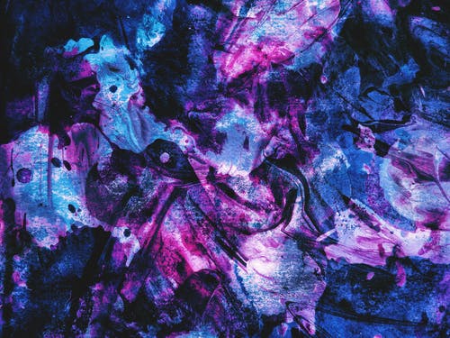 紫色和黑色抽象绘画 · 免费素材图片