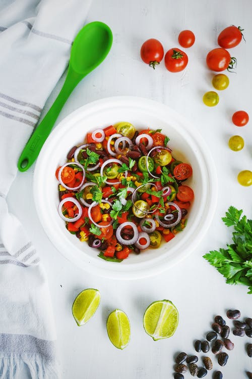 蔬菜沙拉的顶视图照片 · 免费素材图片