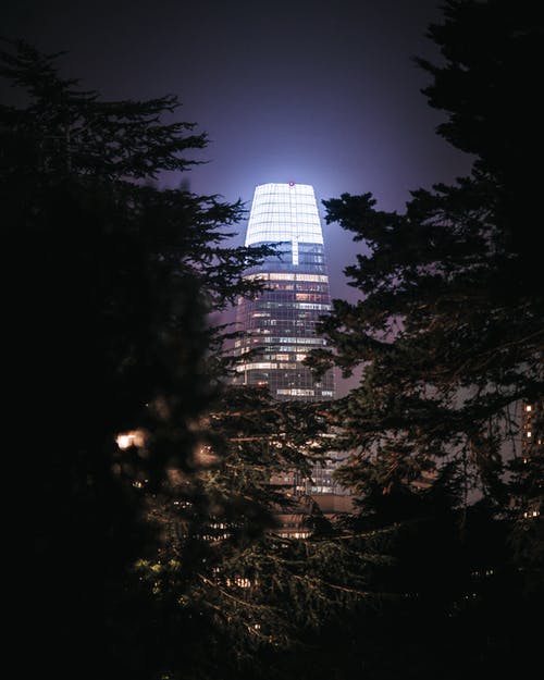夜间高层建筑 · 免费素材图片