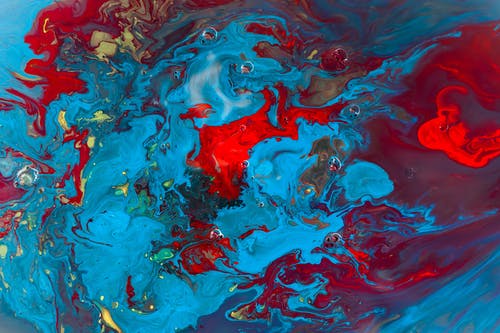 红色和蓝色抽象绘画 · 免费素材图片