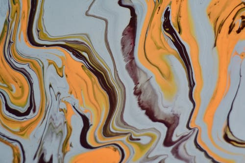 白色橙色和黑色抽象绘画 · 免费素材图片