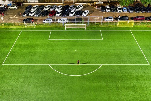 足球射门得分网的航拍 · 免费素材图片