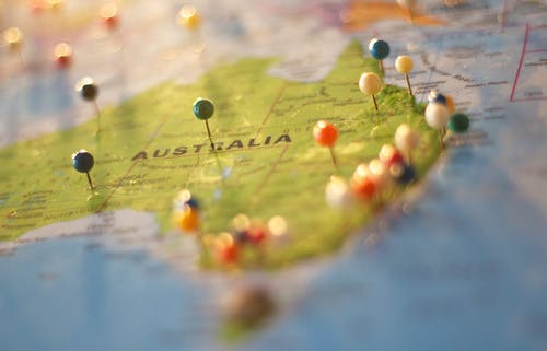 澳大利亚地图 · 免费素材图片
