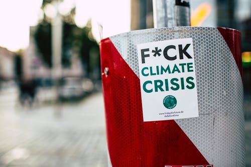 金属贴有气候危机贴纸 · 免费素材图片