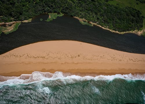 海滩鸟瞰图 · 免费素材图片