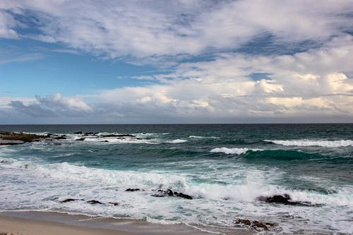 有关地平线, 波浪崩溃, 海景的免费素材图片