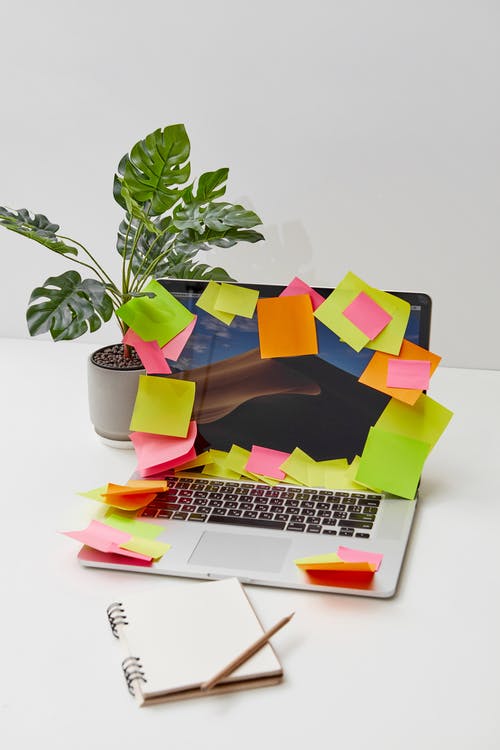 有关便利贴, 垂直拍摄, 笔记本的免费素材图片