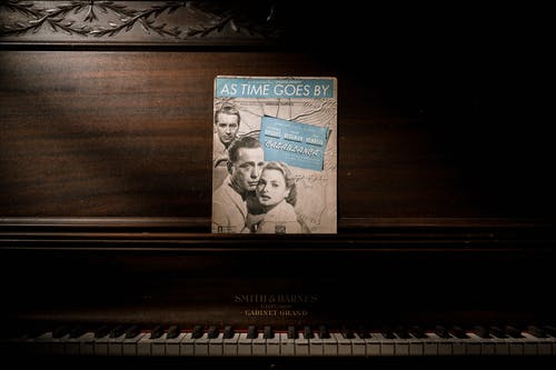 钢琴上的乐谱 · 免费素材图片