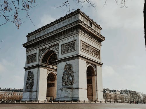 有关凯旋门, 巴黎, 建筑的免费素材图片
