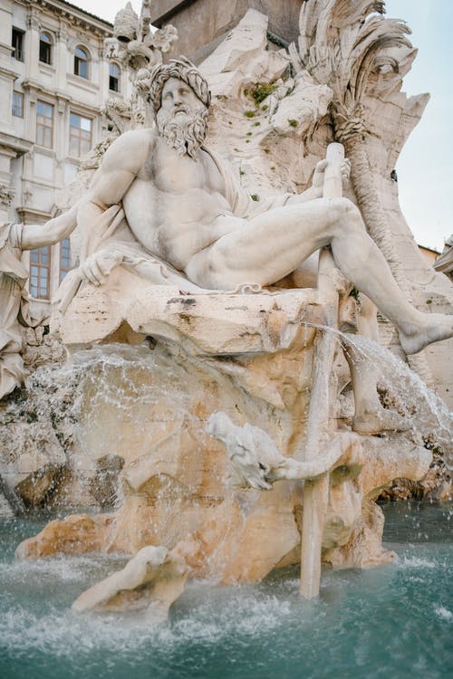 代表罗马河神的着名喷泉 · 免费素材图片