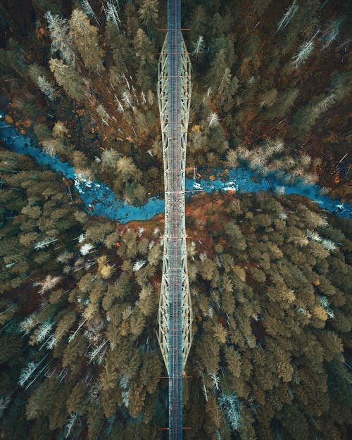 一座桥的鸟瞰图 · 免费素材图片