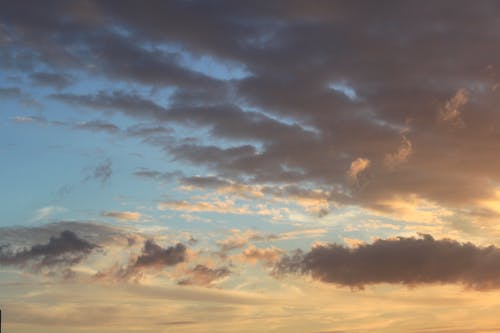 多云的天空的日落摄影 · 免费素材图片