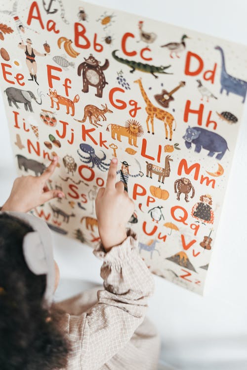 儿童阅读英语字母 · 免费素材图片
