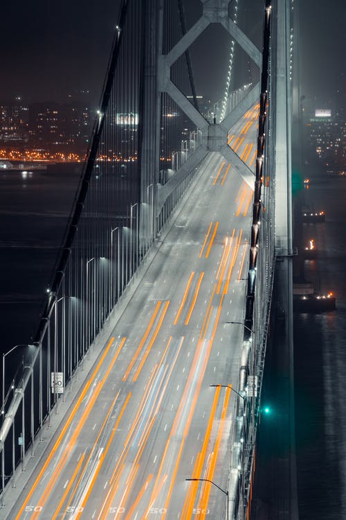 有关交通, 光, 吊桥的免费素材图片