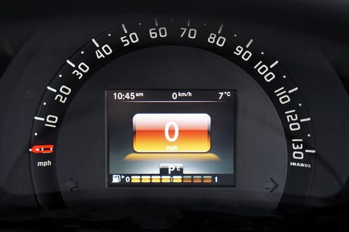 黑色车速表显示0 · 免费素材图片