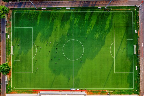 鸟瞰足球场 · 免费素材图片