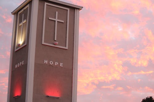 落日的天空的建筑的结构 · 免费素材图片