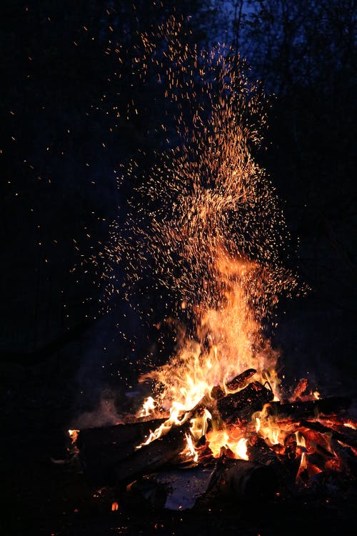 燃烧的柴火 · 免费素材图片