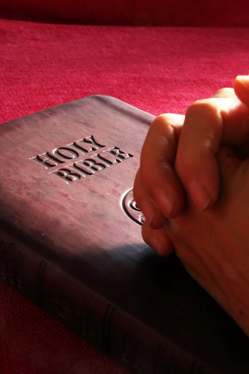 人把手放在圣经上 · 免费素材图片