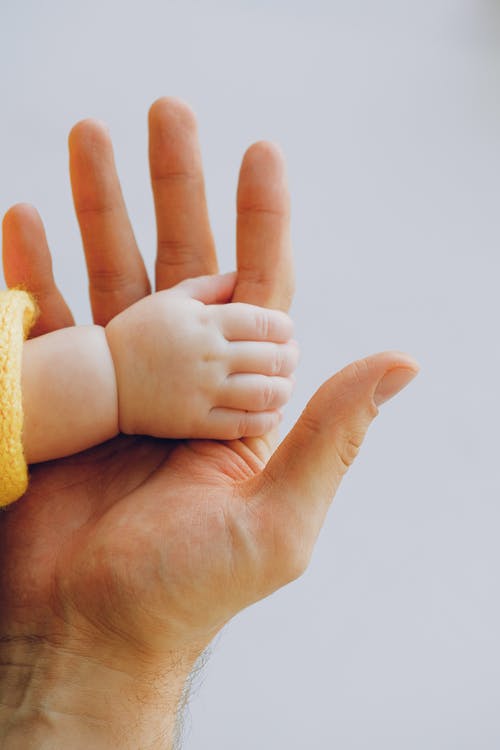人牵着婴儿的手 · 免费素材图片