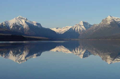 湖和山对天空的风景 · 免费素材图片
