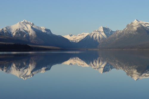 湖和山对天空的风景 · 免费素材图片