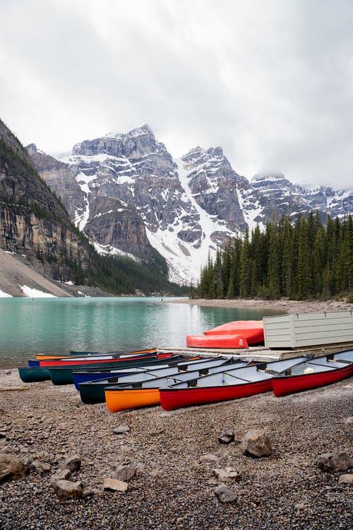 有关冒险, 冰碛湖, 垂直拍摄的免费素材图片
