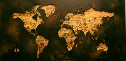 世界地图插图 · 免费素材图片