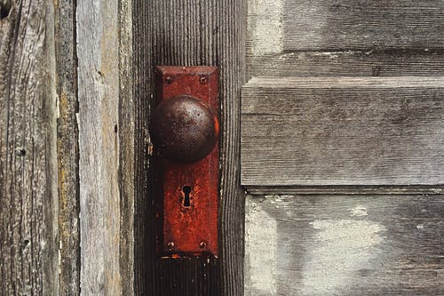 棕色钢门把手 · 免费素材图片