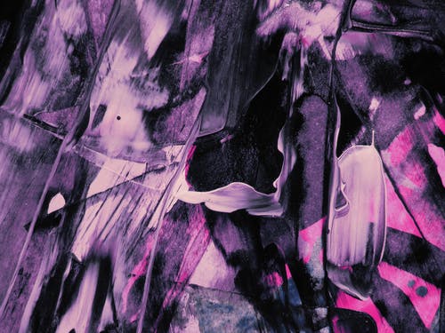 紫色和白色抽象绘画 · 免费素材图片