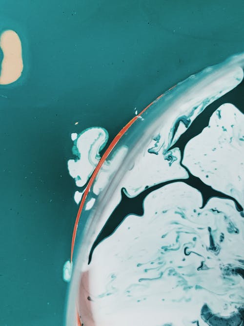蓝色冷冻水中的空中大坝 · 免费素材图片