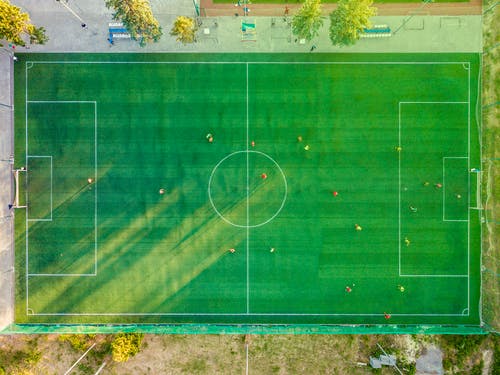 足球场的鸟瞰图 · 免费素材图片