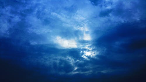 蓝多云的天空 · 免费素材图片