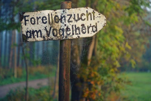 福雷伦茨赫特（Forellenzucht Am Vogelherd）标牌 · 免费素材图片